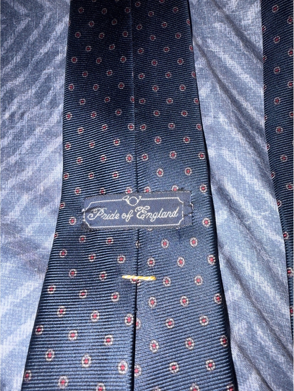 Albritton's Pride of England Black Polka Dot Silk Tie